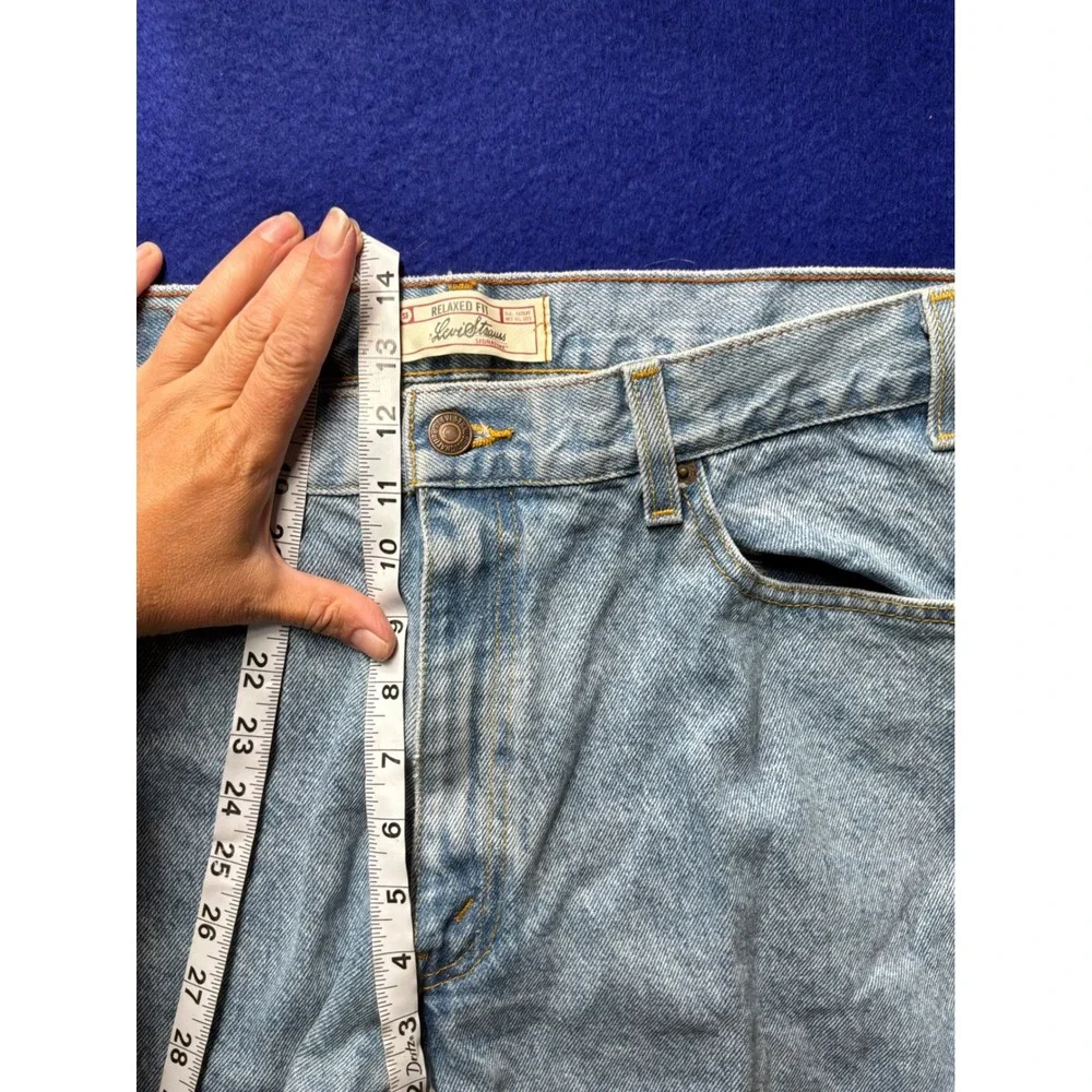 Dad Core Mens Levi Strauss Signature Relaxed Fit Jeans 36x32 Light Wash Blue